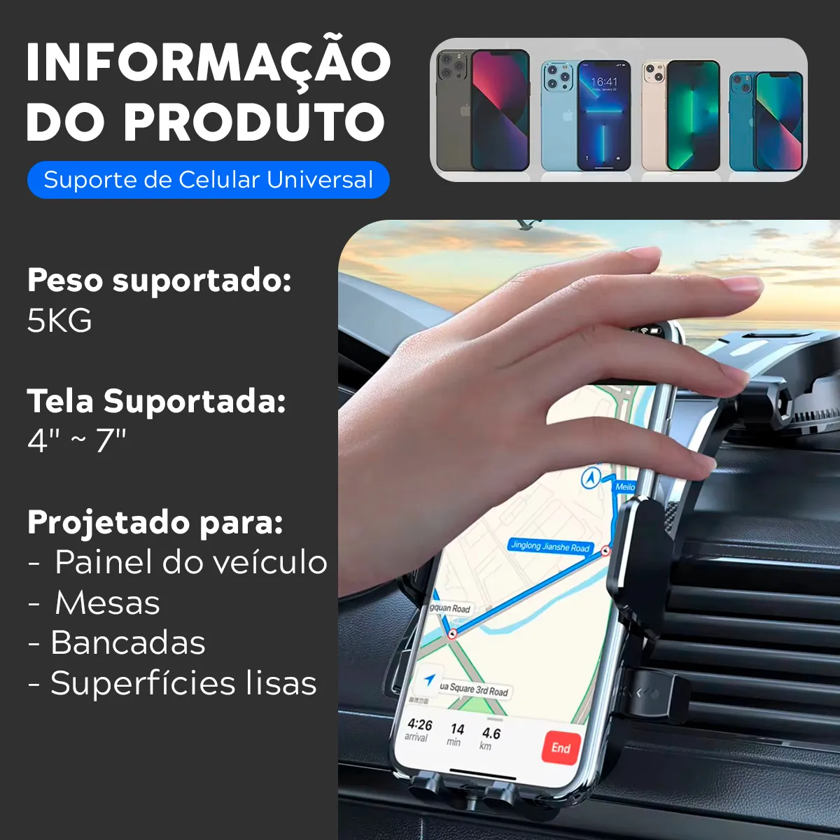 Suporte Veicular 360° DTimp: Vale a Pena? Avaliação Completa dt f06 1