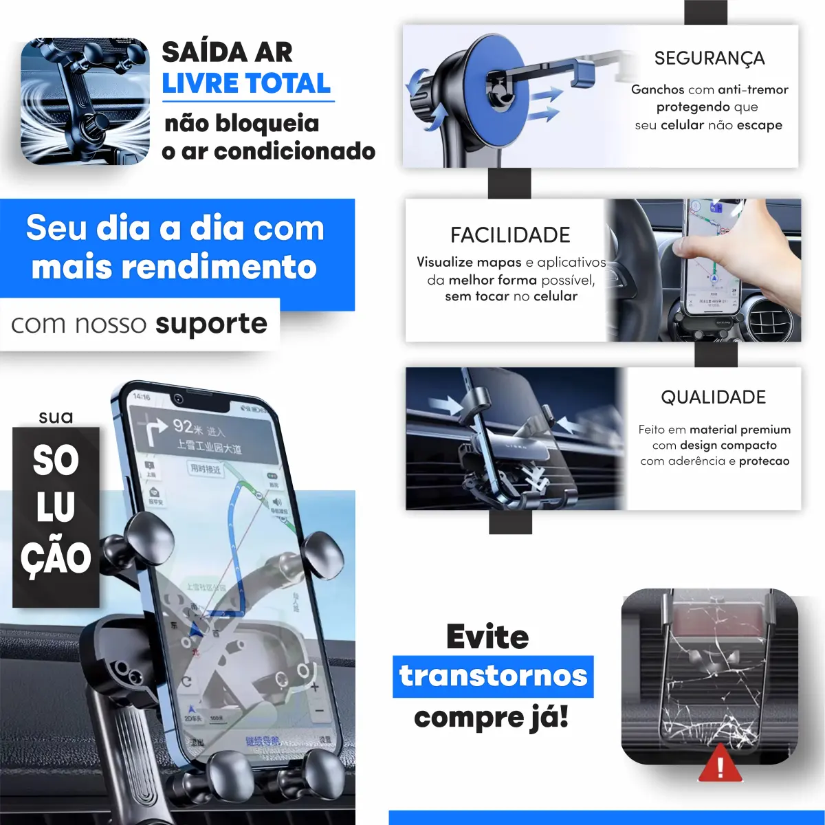 Suporte Magnético Gurumania para Saída de Ar: Vale a Pena? Avaliação Completa gu f04
